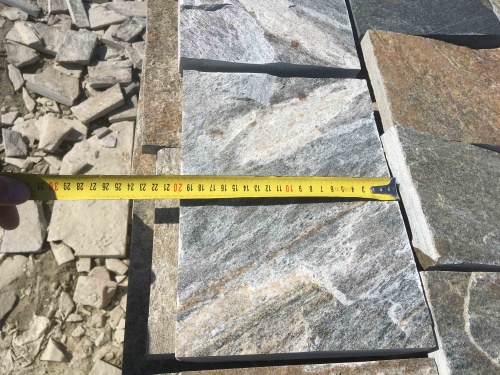 Плитка пилёная златолит Уральский для цоколя, отмостки купить в Новокузнецке